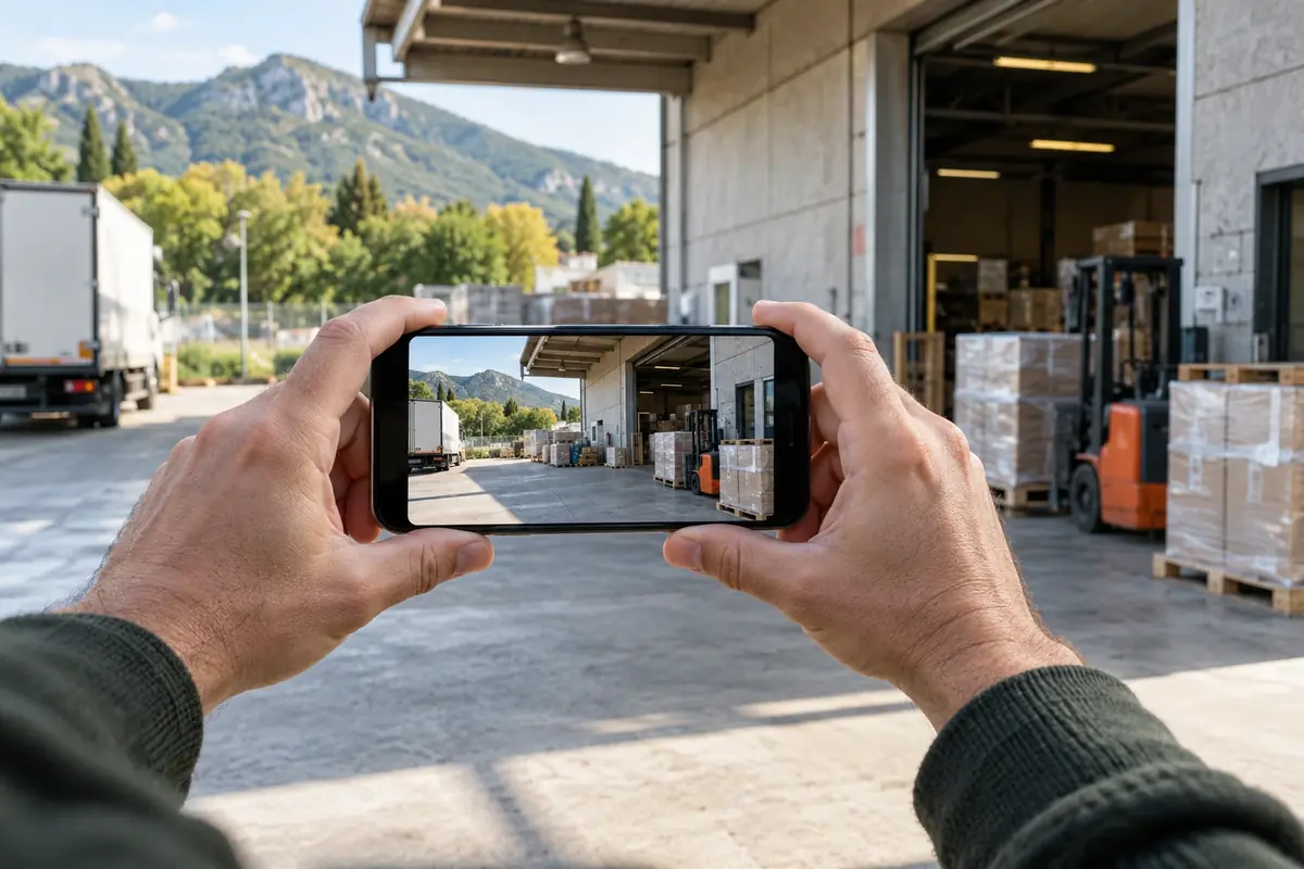 Esempio di foto di un piazzale scattata con un telefono